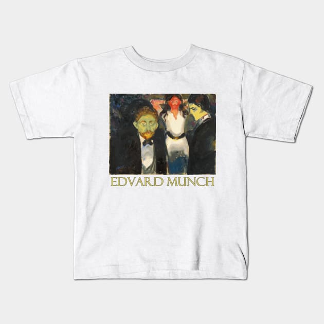 Jealousy by Edvard Munch Kids T-Shirt by Naves